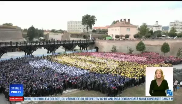 Moment emoționant la Alba Iulia. Orașul a intrat în cartea recordurilor cu Harta României