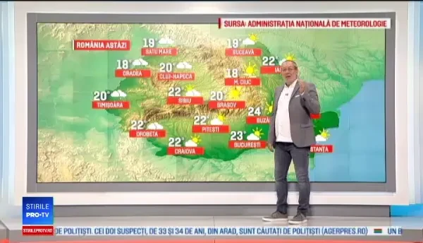 Zi de toamnă frumoasă, cu temperaturi în creștere în majoritatea zonelor țării
