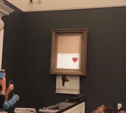 Decizia luată de femeia care a cumpărat tabloul lui Banksy, care s-a autodistrus