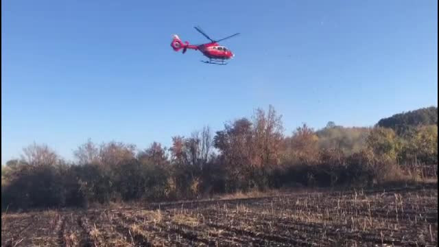 Un bărbat a suferit arsuri pe 80% din suprafața corpului într-un incendiu de vegetație