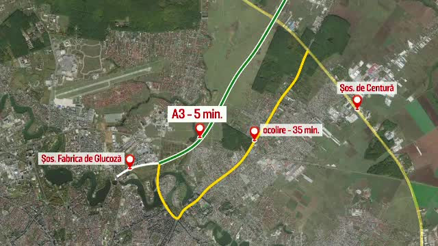 autostrada urbana - harta traseu