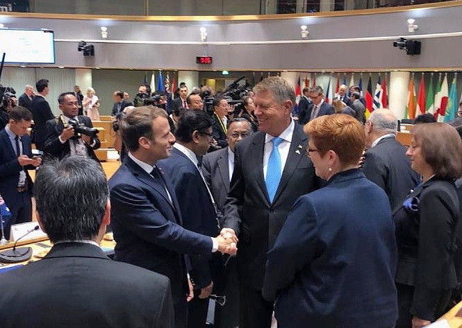 Iohannis, la Bruxelles: România va continua să promoveze activ şi responsabil cooperarea Europa-Asia