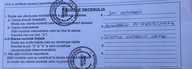 certificat medico-legal deces copil