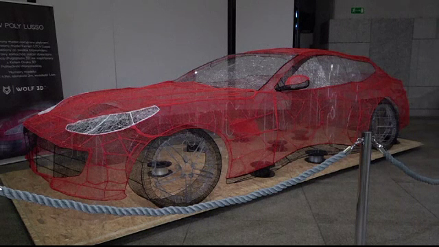 Ferrari în mărime naturală scos la o imprimantă 3D, într-o expoziție unică din Polonia