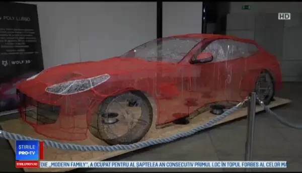 Ferrari în mărime naturală scos la o imprimantă 3D, într-o expoziție unică din Polonia