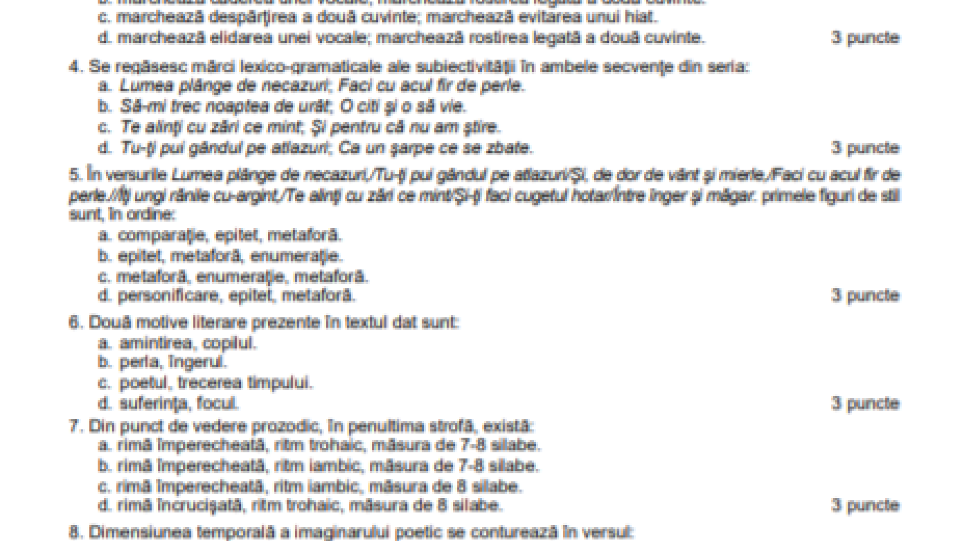 subiect romana bac 2019