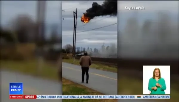 Momentul în care un elicopter loveşte cablurile de înaltă tensiune. Ce au păţit pasagerii