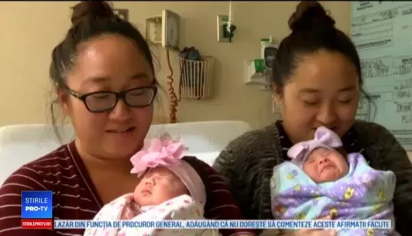 Două surori gemene au născut în aceeaşi zi. Ce este ciudat la copiii lor