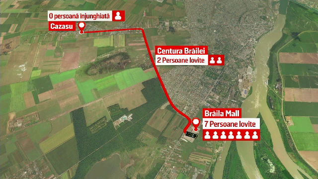 FILMUL atacului cu 10 răniți din Brăila. Autorul ar fi vrut să intre cu mașina în mall. Relatările martorilor