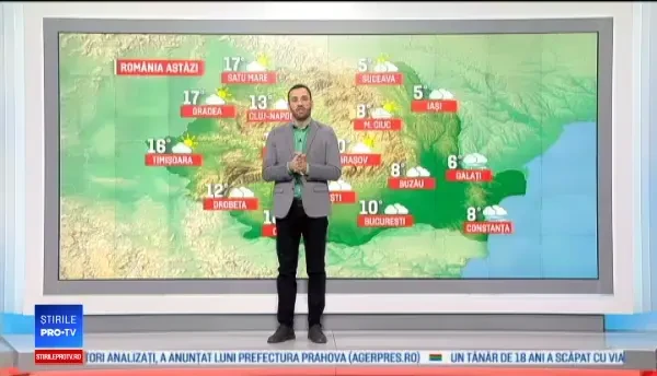 Zonele din România în care marți temperaturile ajung la 19 grade. Prognoza până vineri