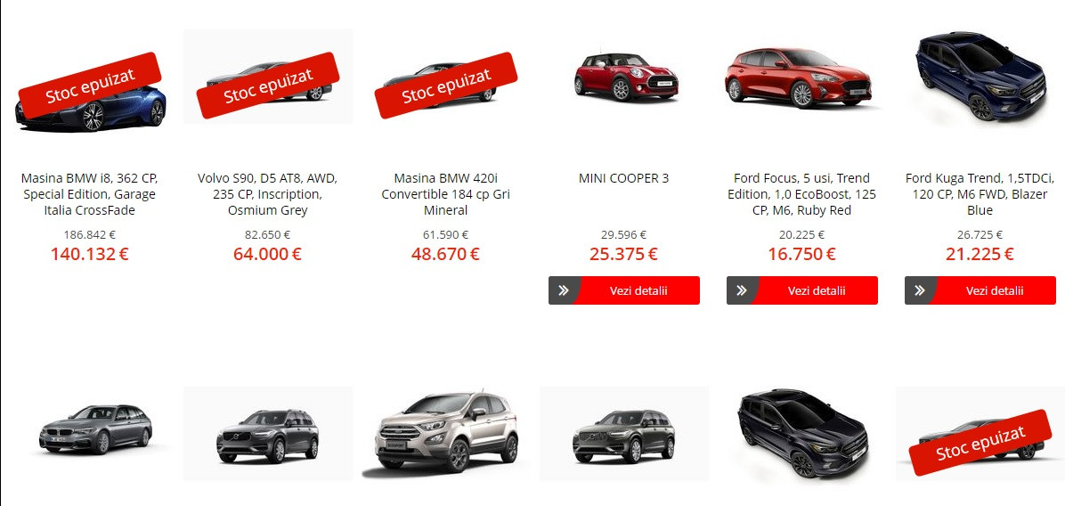 stoc epuizat masini black friday 2018