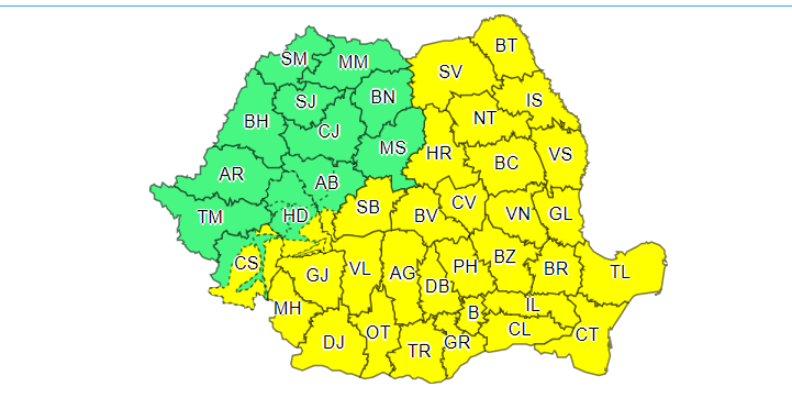 Vin ninsorile în aproape toată țara, de duminică seara. Zonele vizate de avertizare