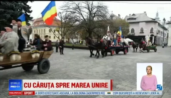 10 căruțe cu peste 100 de oameni au plecat din Baia Mare pentru a reface drumul Marii Uniri
