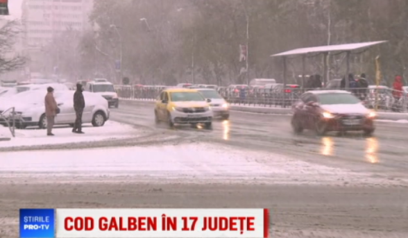 Strat de zăpadă și ger in Capitală. 11 accidente produse în ultimele 24 de ore