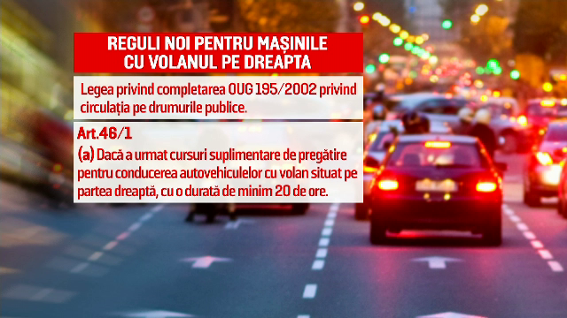 Lege masini cu volan pe dreapta