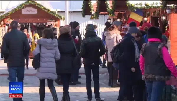 În Piaţa Constituţiei din Bucureşti s-a deschis cel mai mare târg de Crăciun din ţară