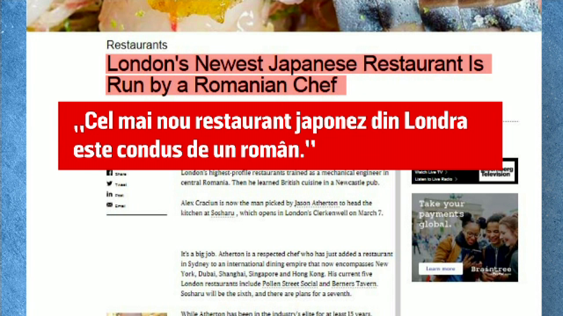 Chef Alexandru Craciun