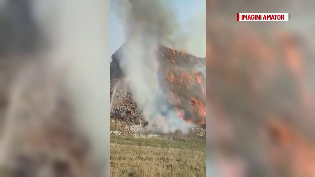Incendiu puternic lângă groapa de gunoi a Clujului. 5 case au fost mistuite de flăcări