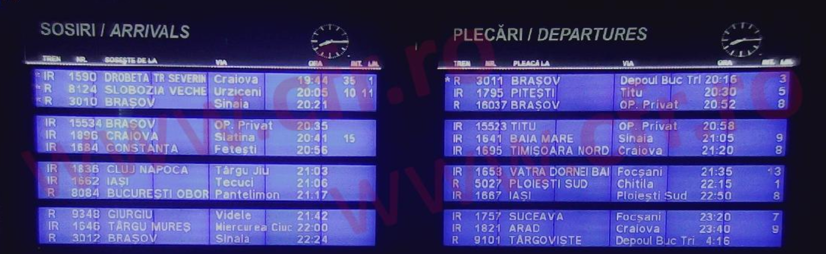 Trenuri gara de nord