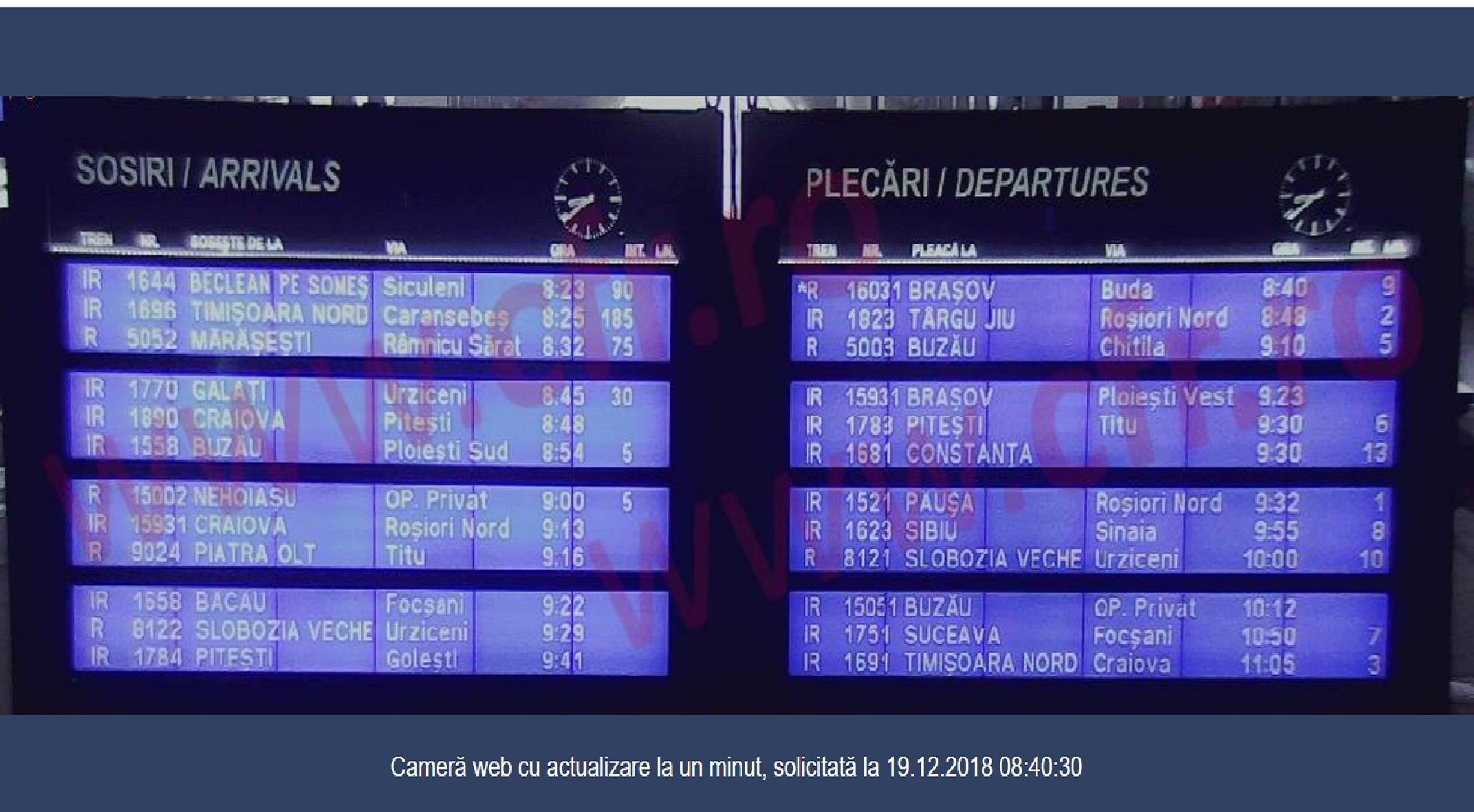 Trenuri gara de nord