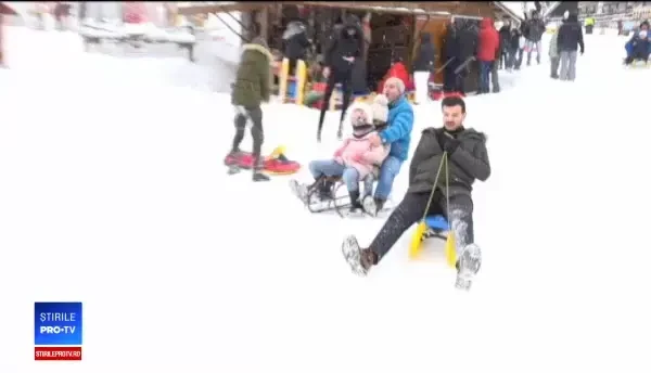 Surpriză neplăcută pentru turiștii care s-au dus să schieze de Crăciun la Băișoara