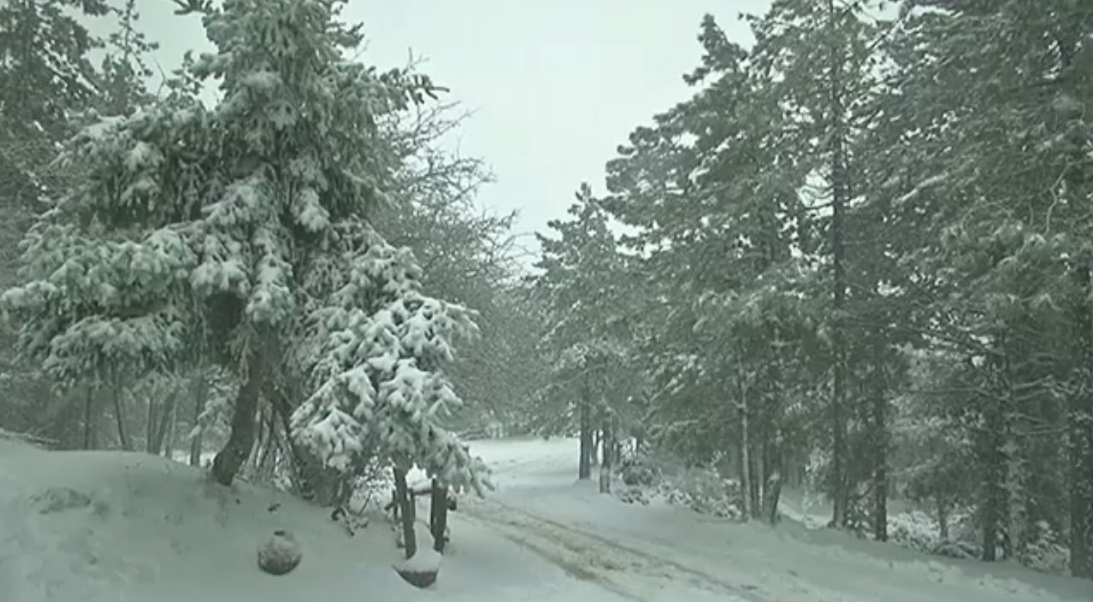 Zăpadă ca în povești pe străzile Atenei, de Crăciun