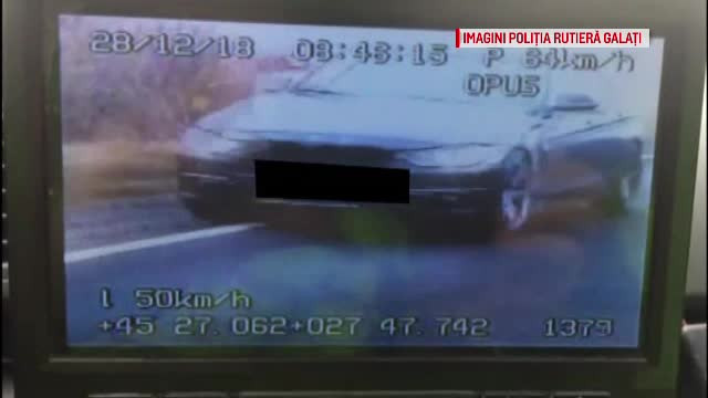 Amenda primită de un gălățean prins cu 174 de km/h într-o zonă cu limita de 90 de km/h