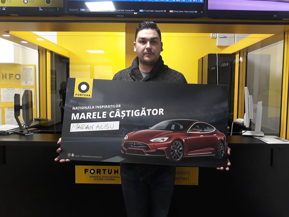 (P) A câștigat o mașină Tesla și a devenit superstarul Naționalei Inspiraților la Fortuna