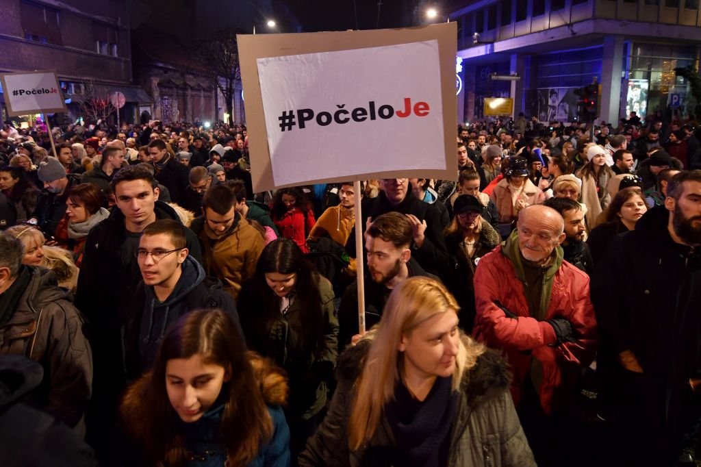 Protest la Belgrad