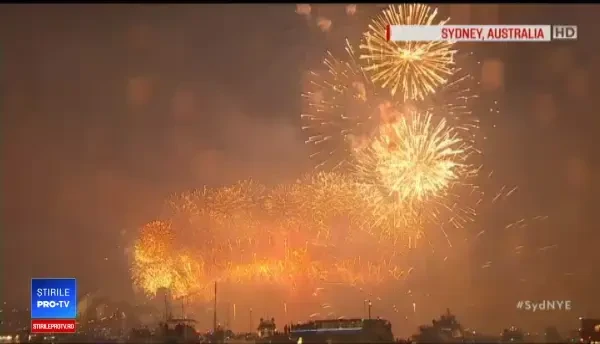 REVELION PE GLOB. Peste un milion de oameni au urmărit la Sydney efectele pirotehnice fabuloase. VIDEO