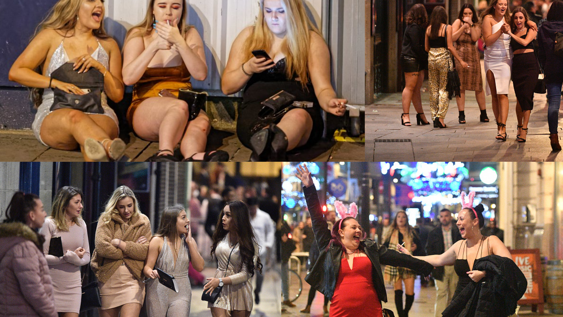 Tradiționalul ”dezmăț” de Revelion în UK. Tineri în lenjerie intimă și beți pe străzi