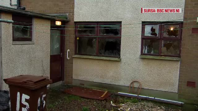 Primele imagini cu casa românilor atacați în Belfast: ”Un bărbat avea răni la cap”