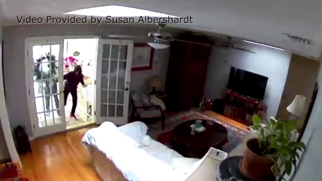 Momentul în care 3 hoți sparg casa unei femei. Proprietara a văzut totul pe telefon