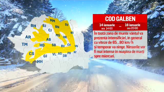 Probleme mari din cauza viscolului. Zona unde nu mai e sare suficientă pentru drumuri