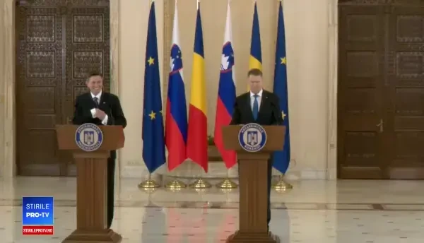 Onoruri militare la Cotroceni pentru preşedintele Sloveniei: ”Vă aşteptăm cu puţină zăpadă”