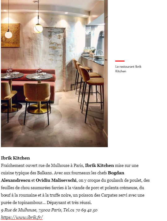 restaurant rom&acirc;nesc Vogue