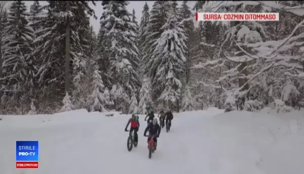 Senzații tari cu bicicleta, la Bâlea Lac: „Am prins 67 la oră”