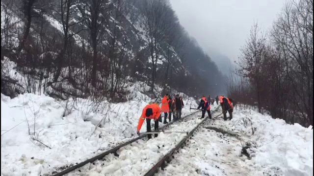 Un tren a deraiat de pe șine, din cauza unor pietre căzute de pe versant. 4 curse, anulate