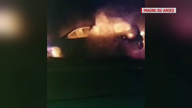 A urcat la volan băut și cu o țigară aprinsă și a făcut accident. Mașina a ars ca o torță
