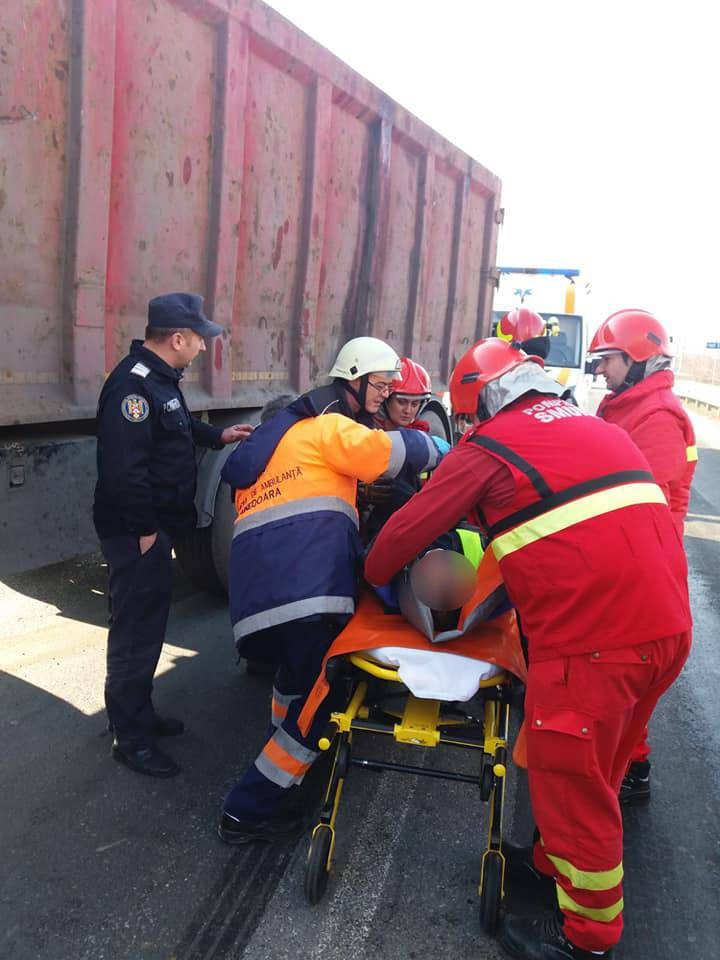 accident TIR Hunedoara