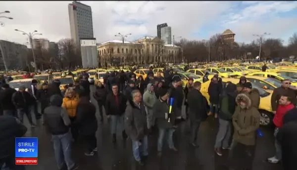 Proteste ale taximetriştilor în toată ţara. "Au ajuns piraţii să aibă 15.000 de maşini"