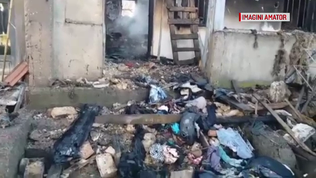 O casă a ars din temelii în Olt. Cauza incendiului devastator