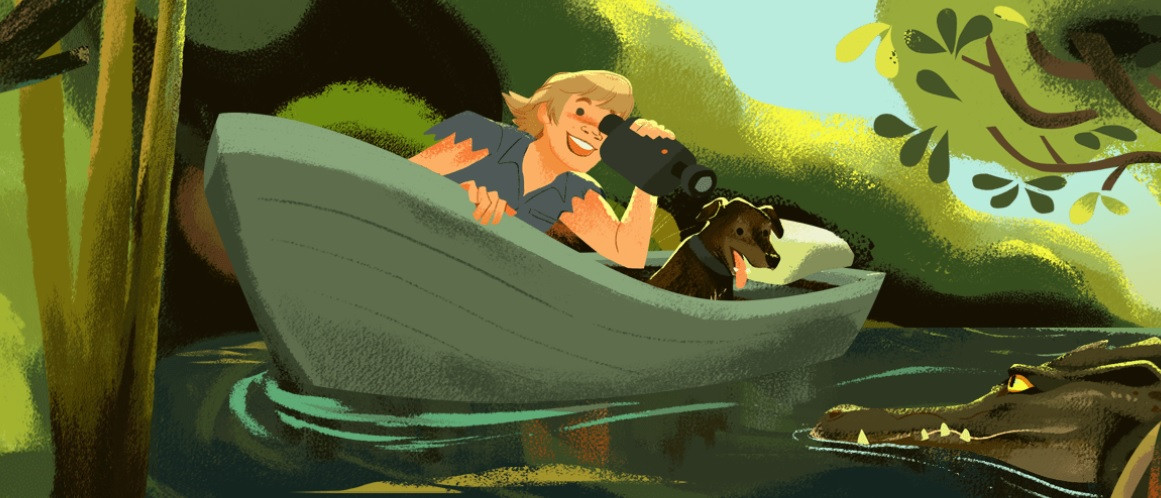google doodle steve irwin