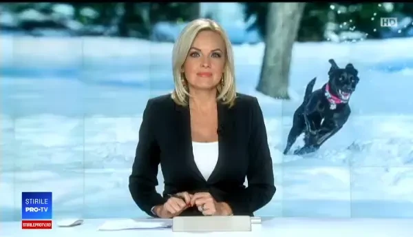 Cum a fost surprins un câine, înnebunit după zăpadă. Imaginile sunt virale