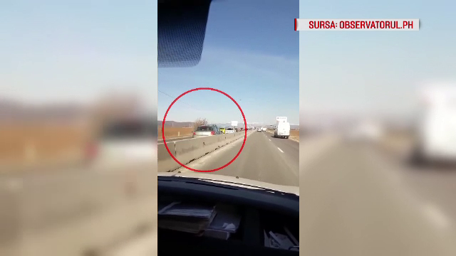 Șofer filmat conducând pe contrasens, pe DN1. Polițiștii, uluiți când au văzut cine este