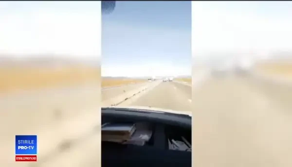 Șofer filmat conducând pe contrasens, pe DN1. Cine era la volan