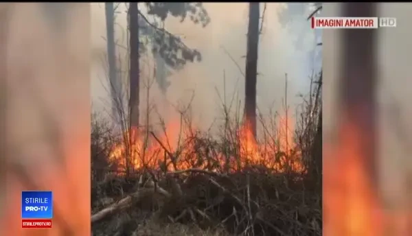 Incendiu dezastruos în Dâmbovița. Pompierii au rămas fără autospecială pe drum