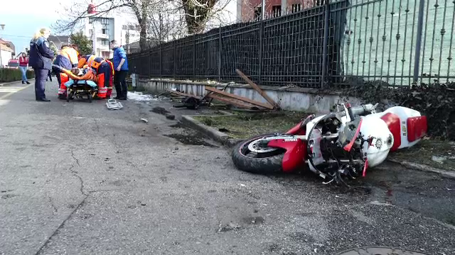 accident, parc, baia mare, batran, motociclist,