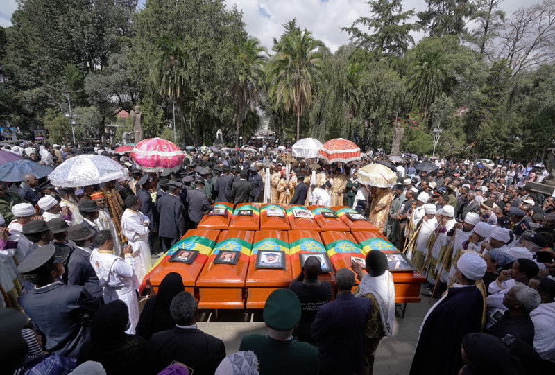 Funeraliile victimelor tragediei din Etiopia