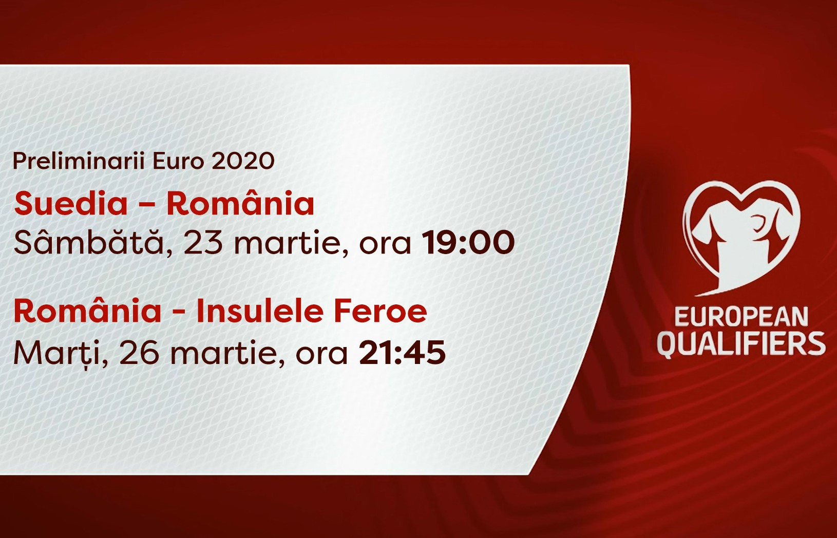 EURO 2020. Meciurile României cu Suedia și Insulele Feroe, transmise în direct la PRO TV